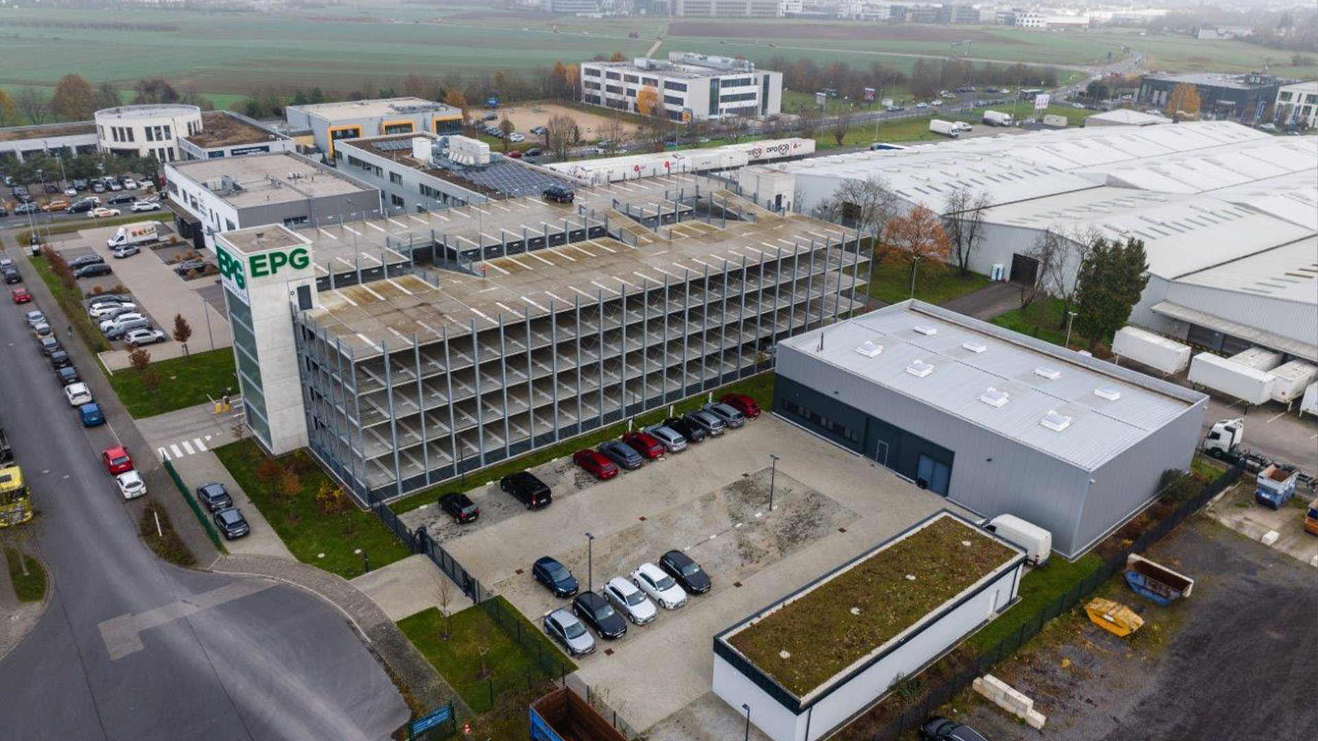 Parkhaus Koblenz Drohnenaufnahme